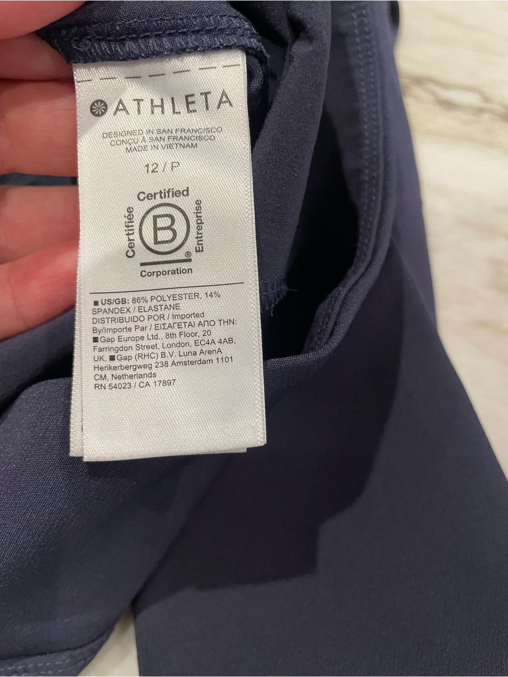 ATHLETA Endless Pant in NAVY size 12 Petite - Picture 11 of 11